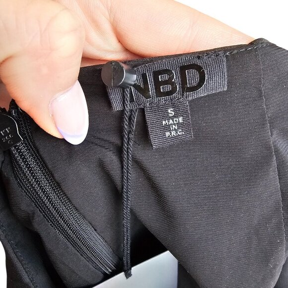 NBD X Revolve NWT Do Anything Black Mini Dress Sz S - Picture 11 of 11